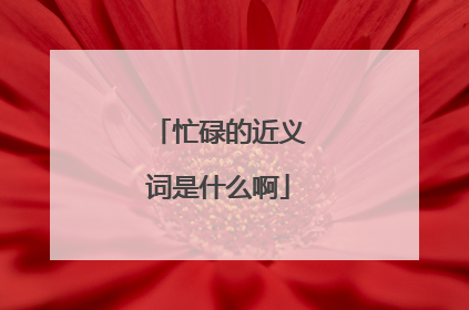 忙碌的近义词是什么啊