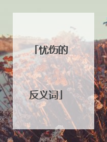 忧伤的反义词