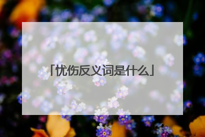 忧伤反义词是什么