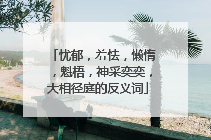 忧郁，羞怯，懒惰，魁梧，神采奕奕，大相径庭的反义词