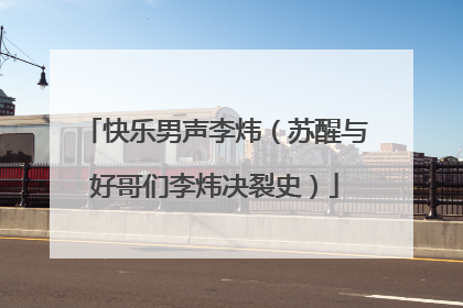 快乐男声李炜（苏醒与好哥们李炜决裂史）