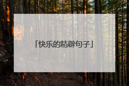 快乐的精辟句子