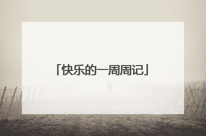 快乐的一周周记