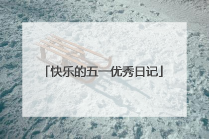 快乐的五一优秀日记
