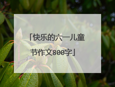 快乐的六一儿童节作文800字