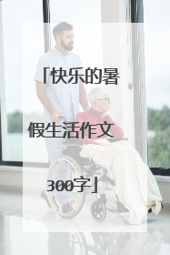 快乐的暑假生活作文300字