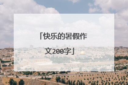 快乐的暑假作文200字