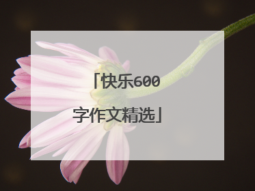 快乐600字作文精选