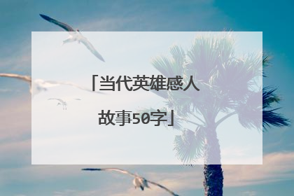 当代英雄感人故事50字