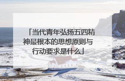 当代青年弘扬五四精神最根本的思想原则与行动要求是什么