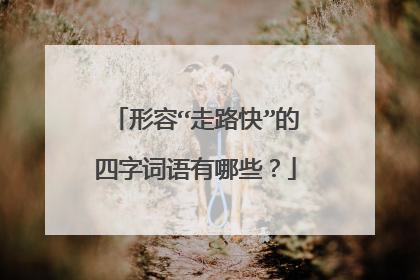 形容“走路快”的四字词语有哪些？