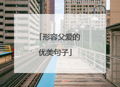 形容父爱的优美句子