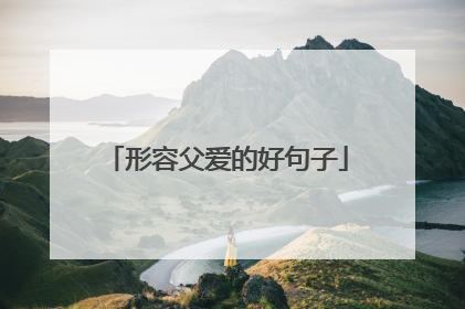 形容父爱的好句子