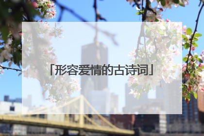 形容爱情的古诗词