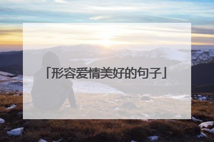 形容爱情美好的句子