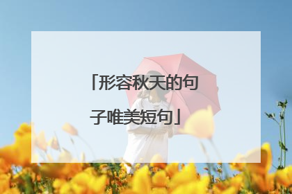 形容秋天的句子唯美短句