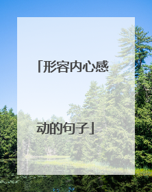 形容内心感动的句子
