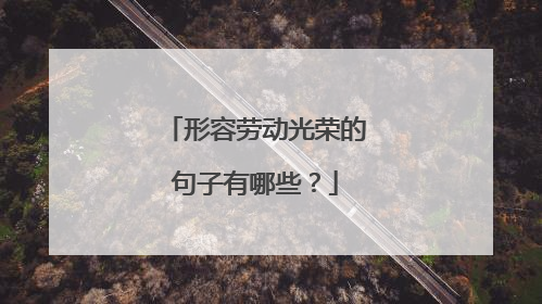 形容劳动光荣的句子有哪些？