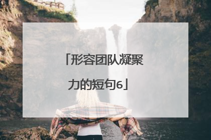 形容团队凝聚力的短句6