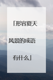 形容夏天风景的成语有什么