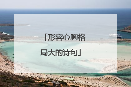 形容心胸格局大的诗句