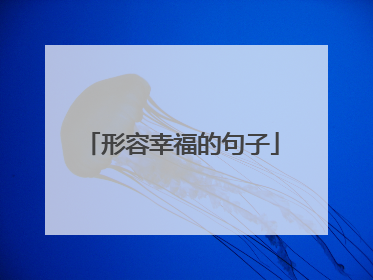 形容幸福的句子