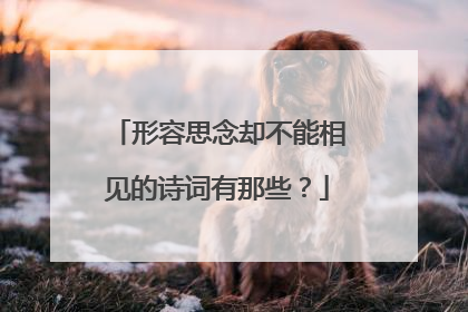 形容思念却不能相见的诗词有那些?
