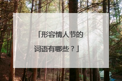 形容情人节的词语有哪些?