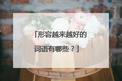 形容越来越好的词语有哪些?
