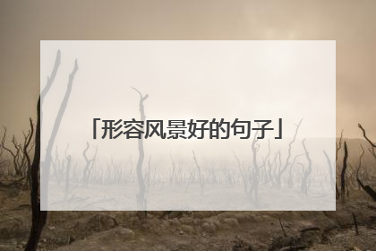 形容风景好的句子