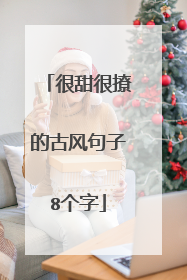 很甜很撩的古风句子8个字