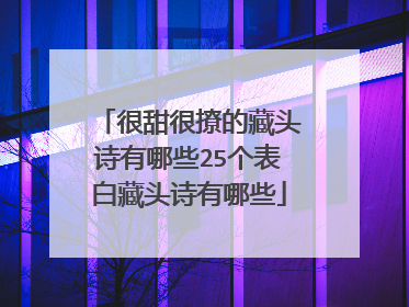 很甜很撩的藏头诗有哪些25个表白藏头诗有哪些
