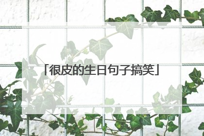 很皮的生日句子搞笑