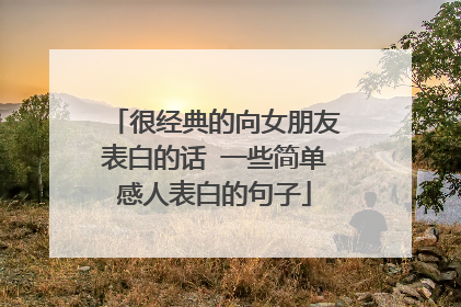 很经典的向女朋友表白的话 一些简单感人表白的句子