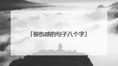 很伤感的句子八个字