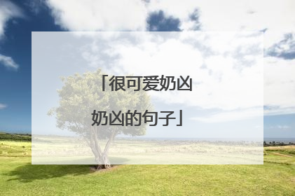 很可爱奶凶奶凶的句子