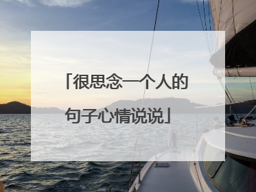 很思念一个人的句子心情说说