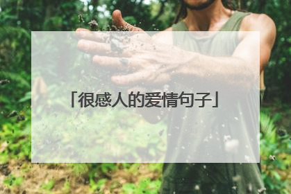 很感人的爱情句子