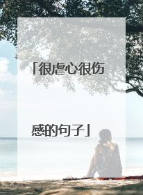 很虐心很伤感的句子