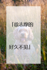徐志摩的好久不见