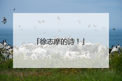 徐志摩的诗!