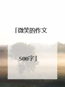 微笑的作文500字