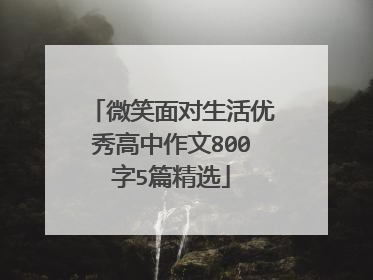 微笑面对生活优秀高中作文800字5篇精选