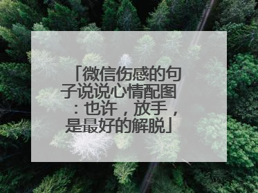 微信伤感的句子说说心情配图:也许,放手,是最好的解脱