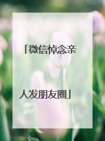 微信悼念亲人发朋友圈