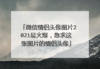 微信情侣头像图片2021最火爆，急求这张图片的情侣头像