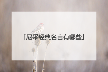 尼采经典名言有哪些
