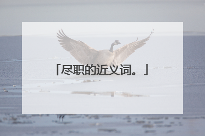 尽职的近义词。