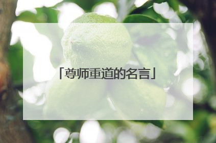 尊师重道的名言
