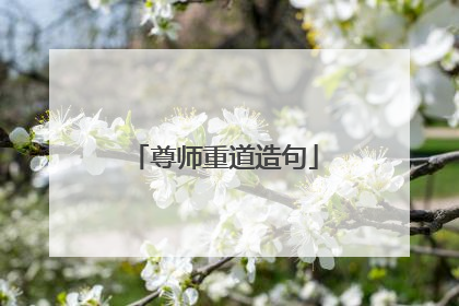 尊师重道造句